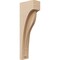 Ekena Millwork 3"W x 6"D x 18"H Thin Helena Rough Cedar Woodgrain TimberThane Corbel, Primed Tan CORUR03X06X18HELRCPR - alternate 1